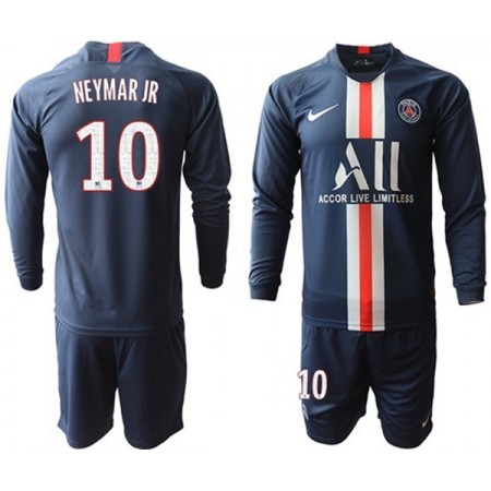 Billiga Fotbollströjor Paris Saint-Germain NEYMAR JR 10 Barn Hjemma tröja 2019/20 Långärmad